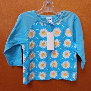 Flower Toddler Top 3T Blue with Daisies